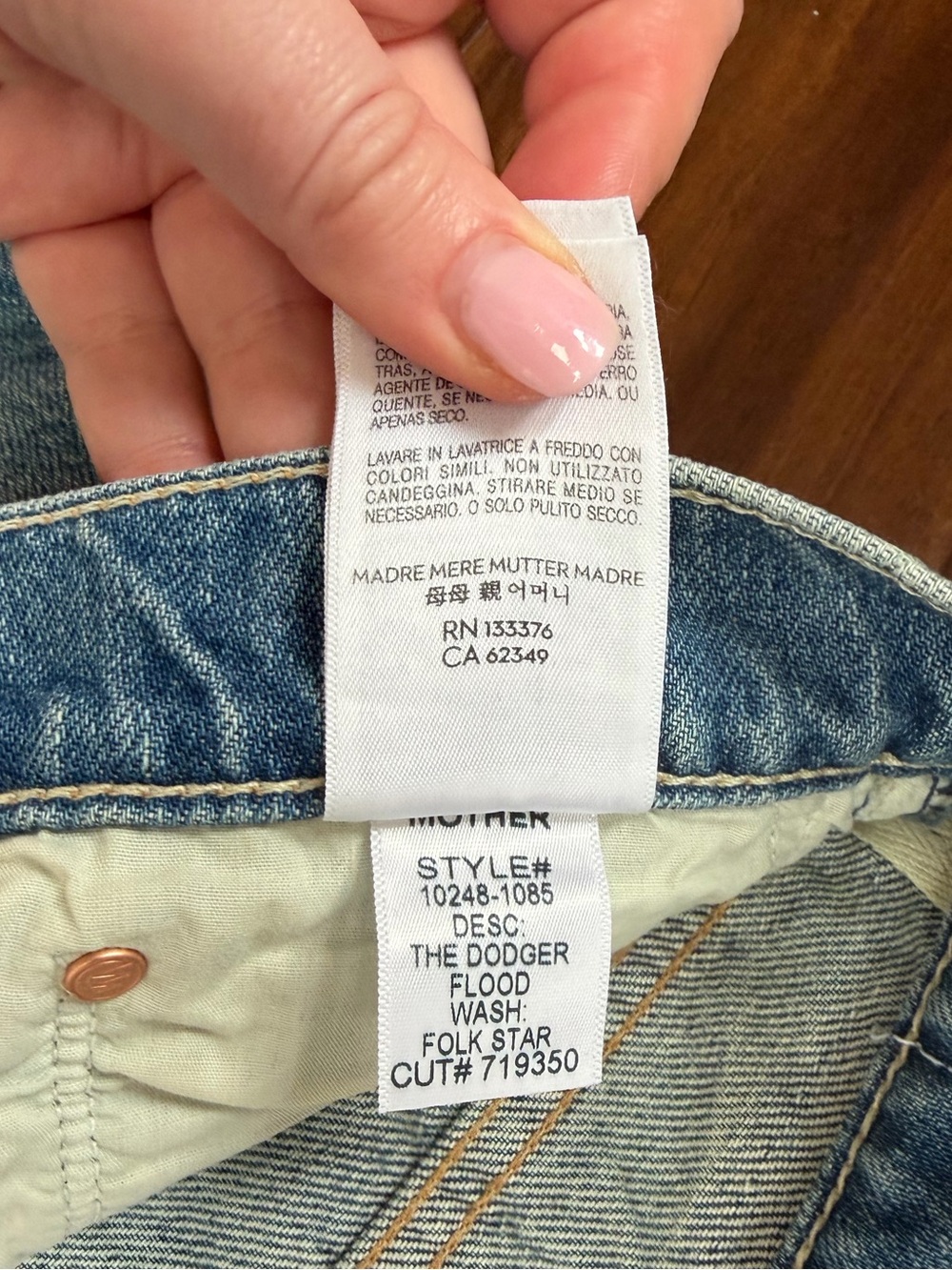 NWT MOTHER Dodger Flood Jean - Picture 10 of 11